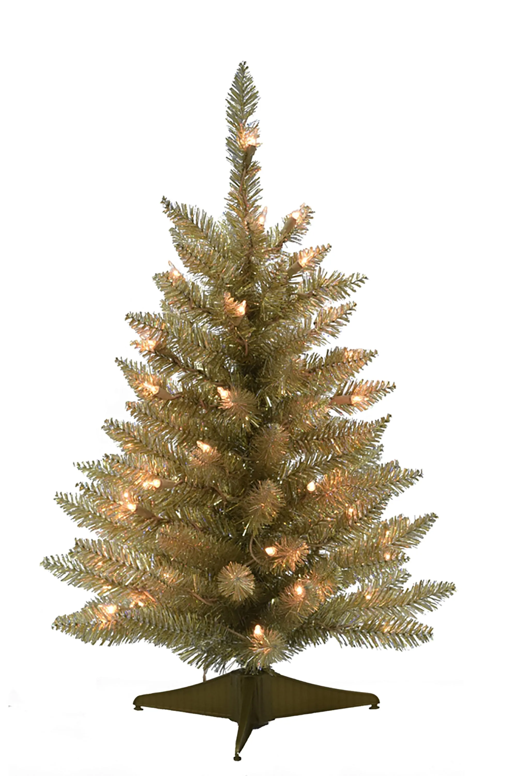 2' Prelit Tabletop Christmas Tree - Champagne