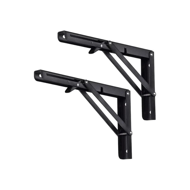 2pcs Space Saving Wall Mounted DIY Folding Shelf Brackets-20x10.5cm