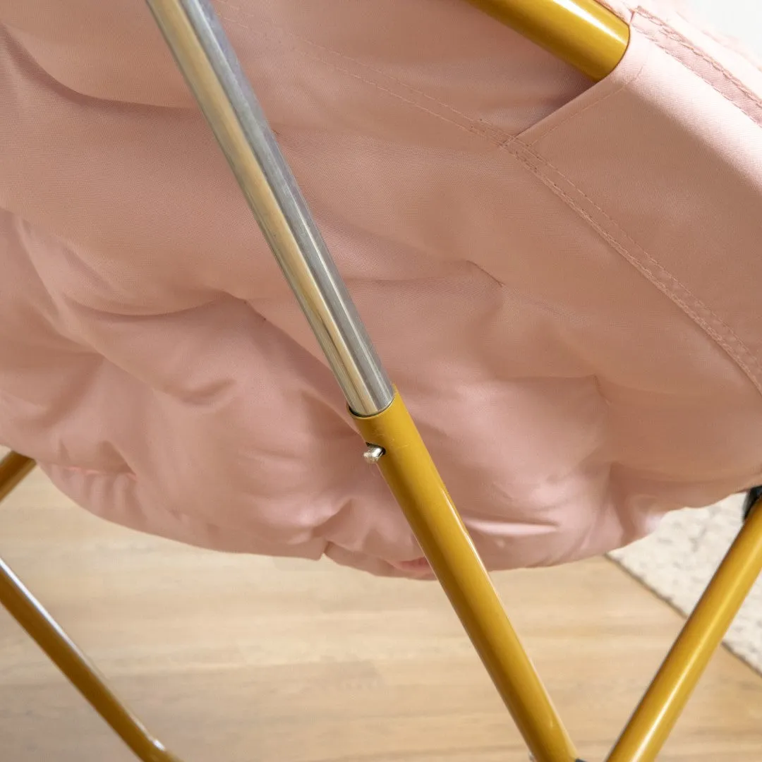 38" Oversized Faux Fur Moon Chair for Dorm & Bedroom - Portable & Comfortable