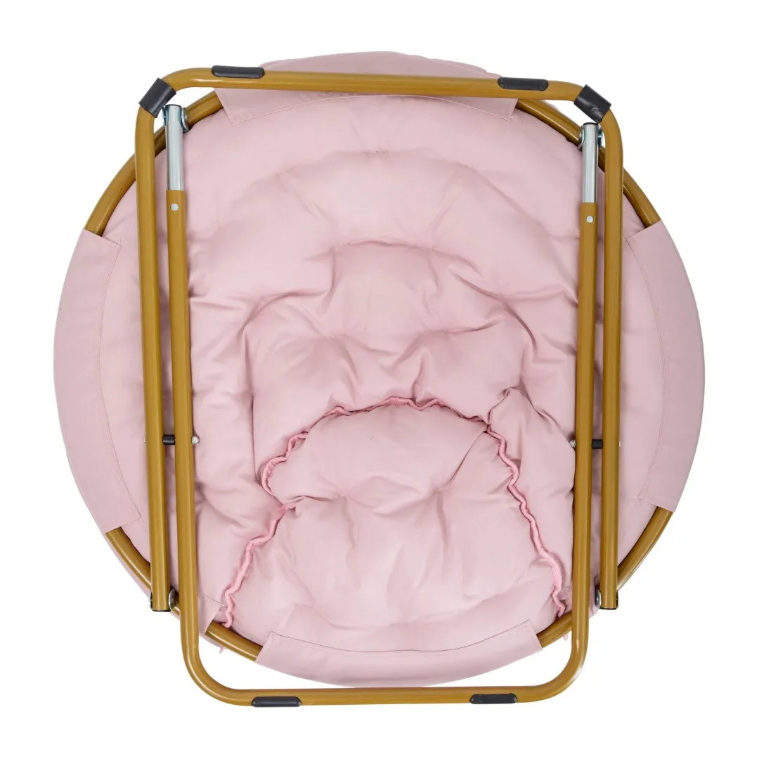 38" Oversized Faux Fur Moon Chair for Dorm & Bedroom - Portable & Comfortable