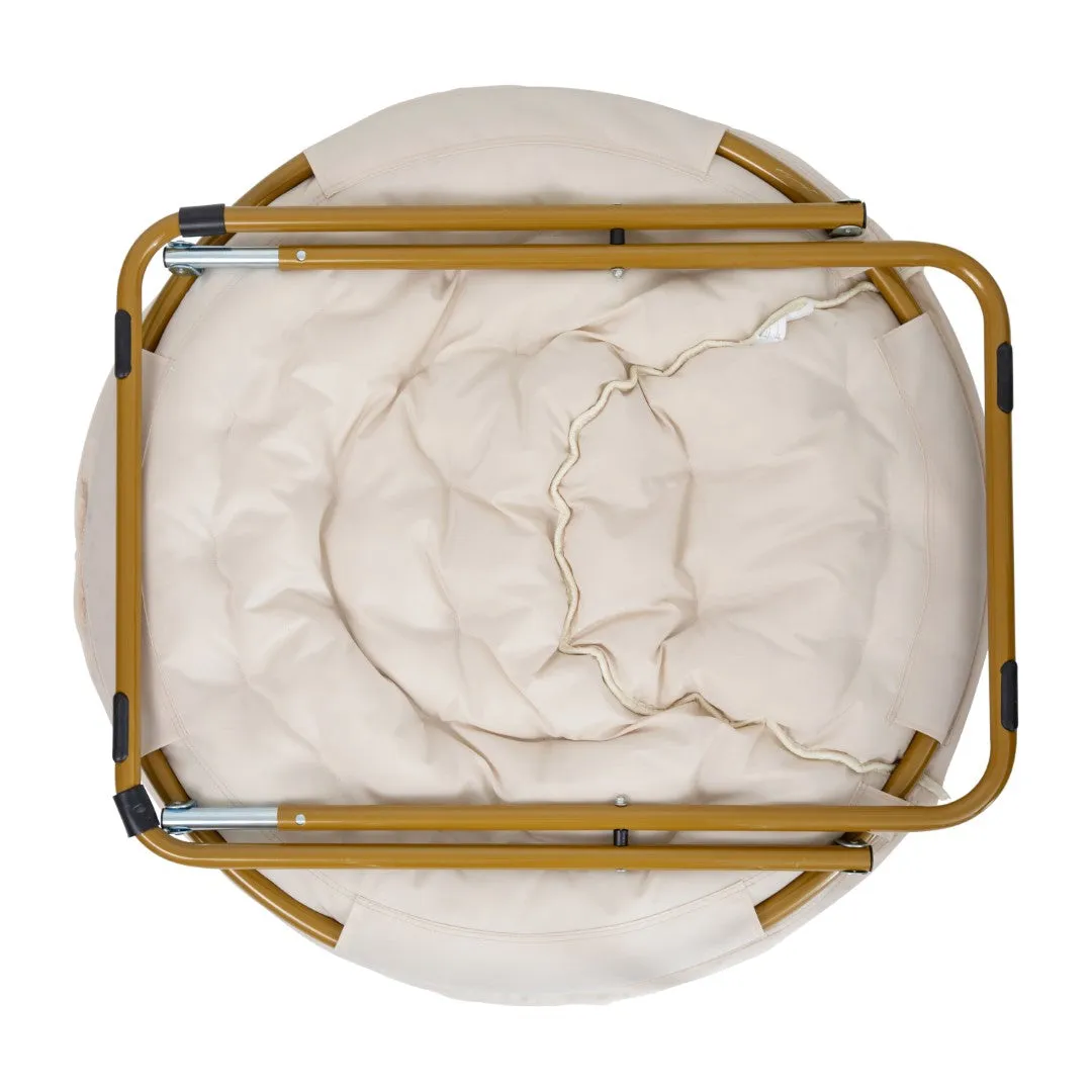 38" Oversized Faux Fur Moon Chair for Dorm & Bedroom - Portable & Comfortable
