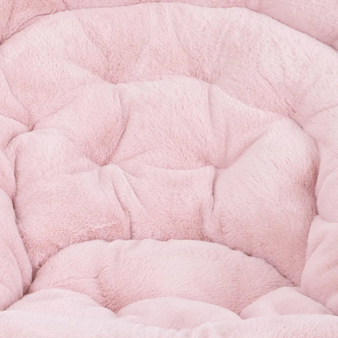 38" Oversized Faux Fur Moon Chair for Dorm & Bedroom - Portable & Comfortable