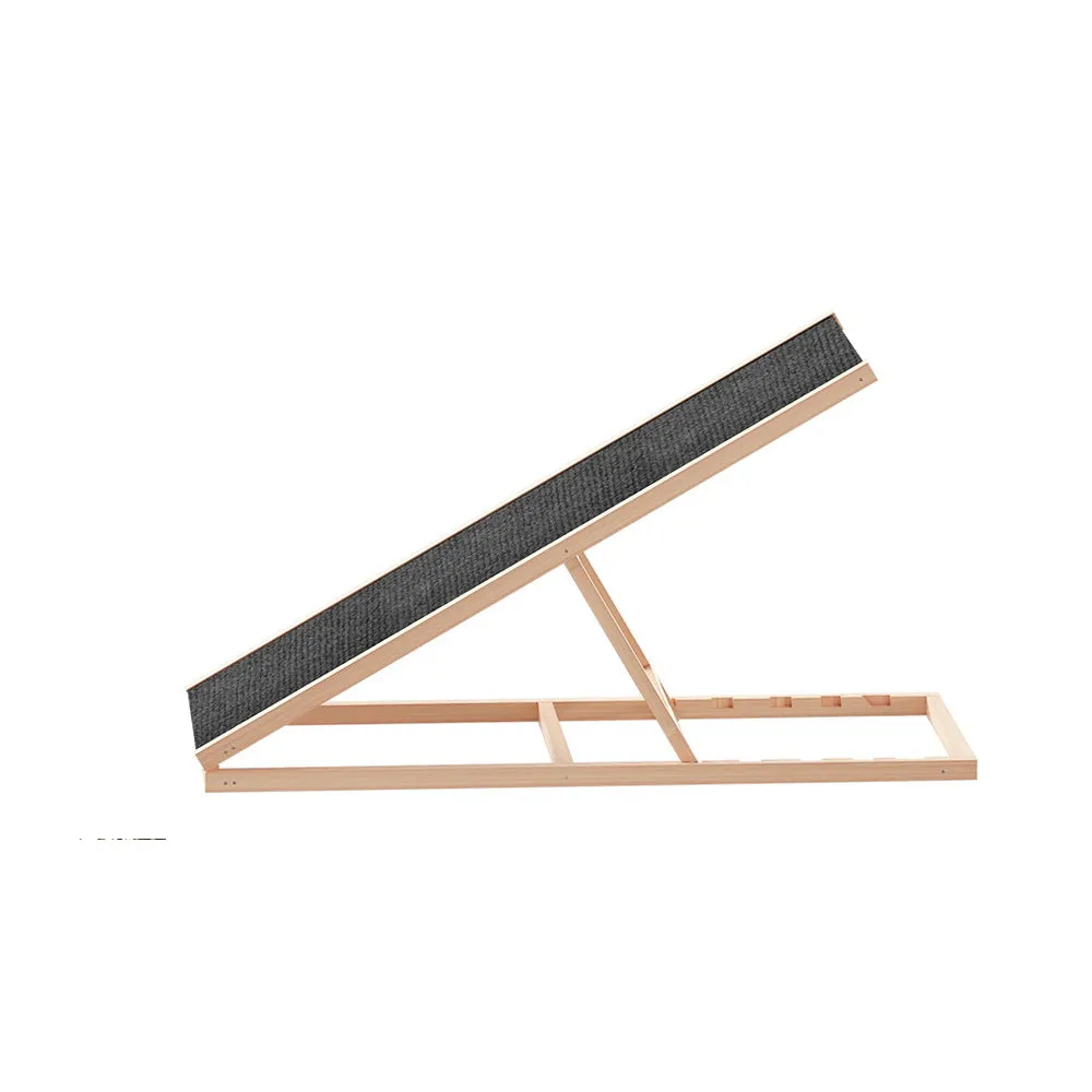 Adjustable Height Dog Ramp with Steps and Non-Slip Mat i.Pet