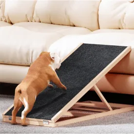 Adjustable Height Dog Ramp with Steps and Non-Slip Mat i.Pet