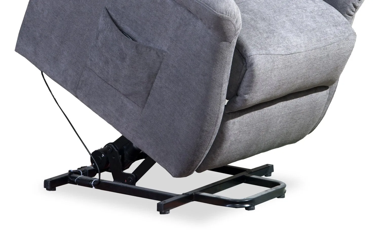 Agosto Chenille Power Lift Reclining Chair - Grey