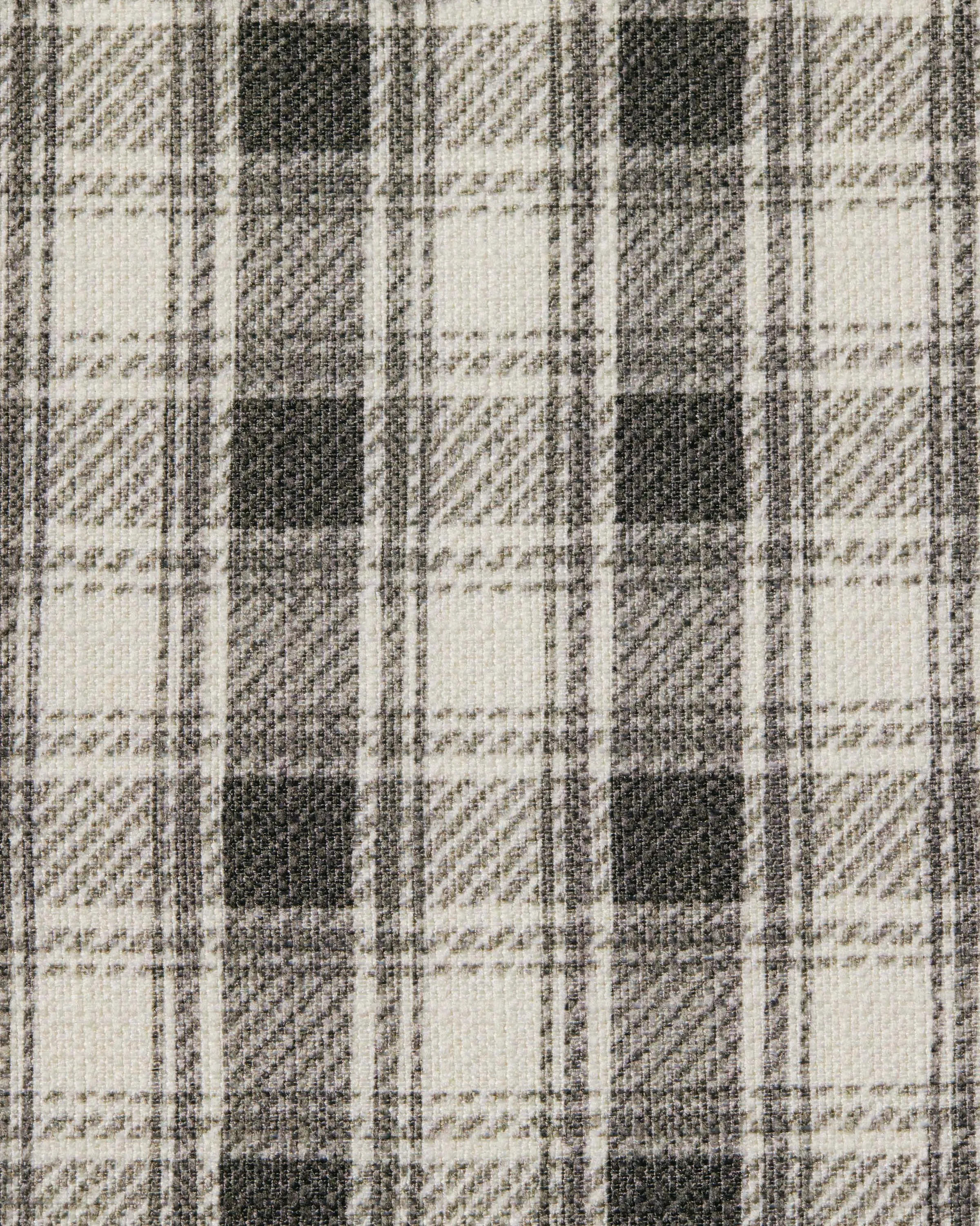 Bailey Plaid Charcoal & Cream Woven Bolster Pet Bed