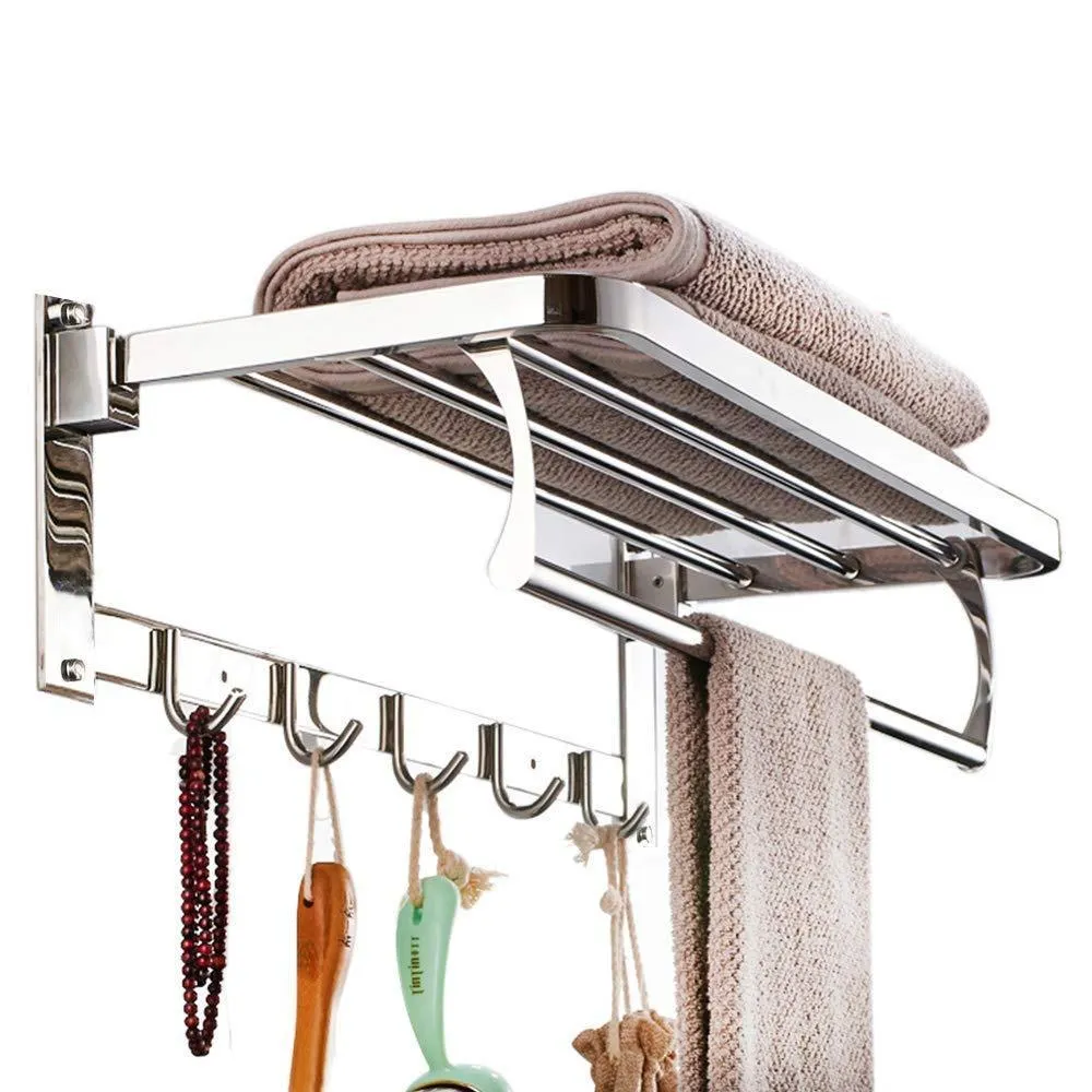 Bathroom Accessories Stainless Steel Folding Towel Rack