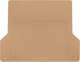 BDK Heavy Duty Rubber Cargo Mat Liner - All-Weather Trunk Protection, Trim-to-Fit Design for Cars, SUVs, Vans & Trucks - Non-Slip, Waterproof, Durable Cargo Floor Liner - 46" x 56.75" x 0.25" - Beige