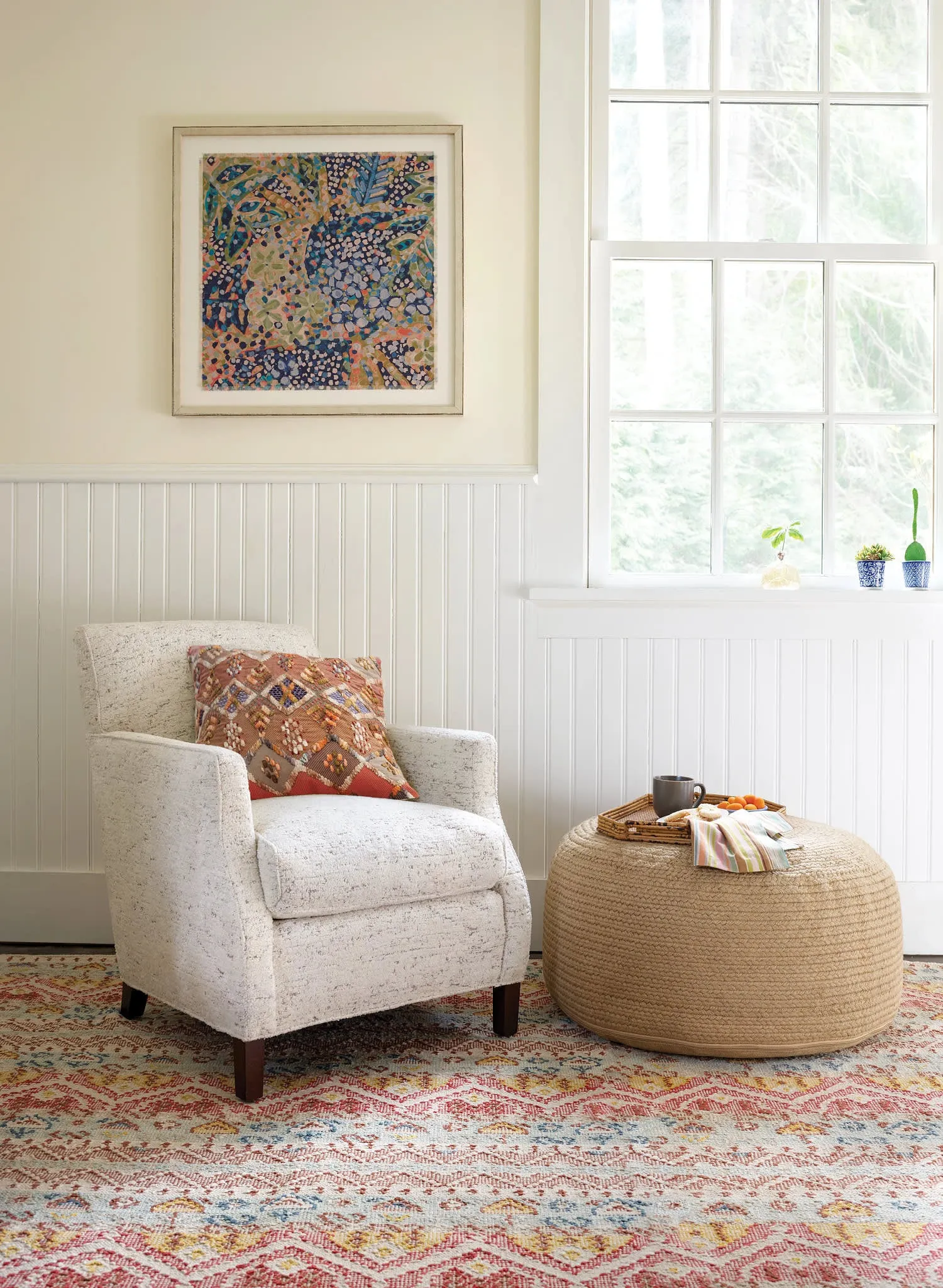 Braided Natural Indoor/Outdoor Pouf