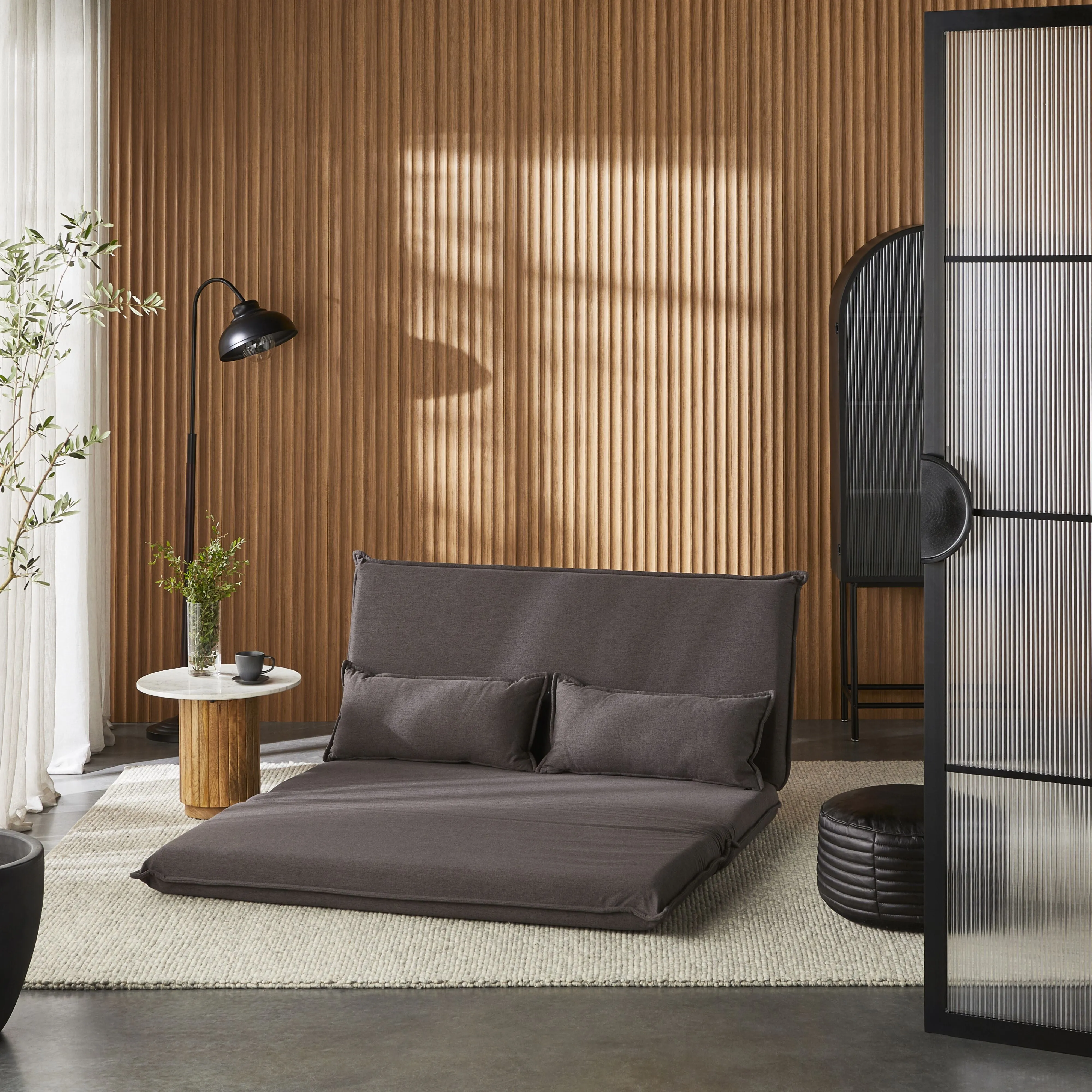 Bribie Double Sofa Bed Charcoal Grey