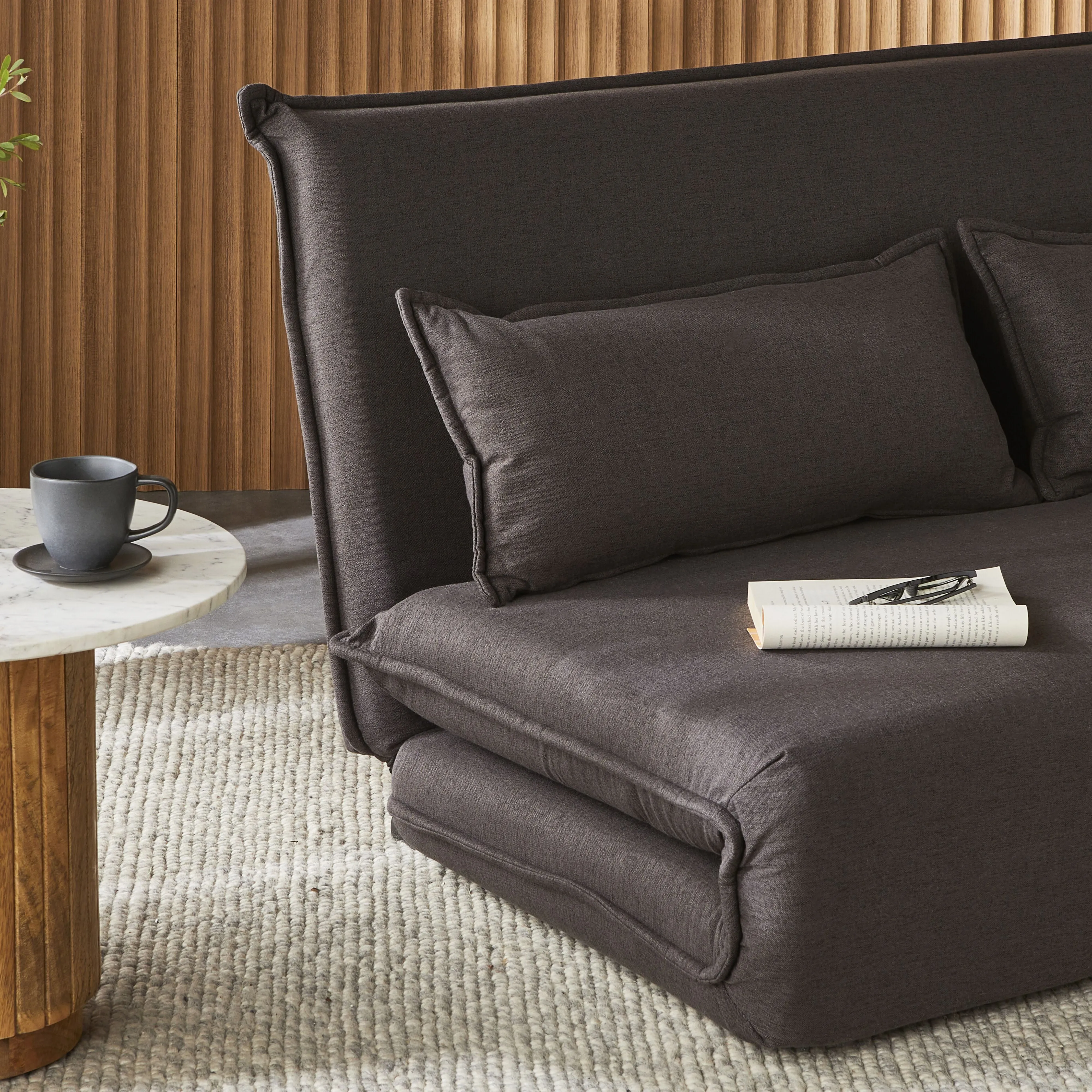 Bribie Double Sofa Bed Charcoal Grey