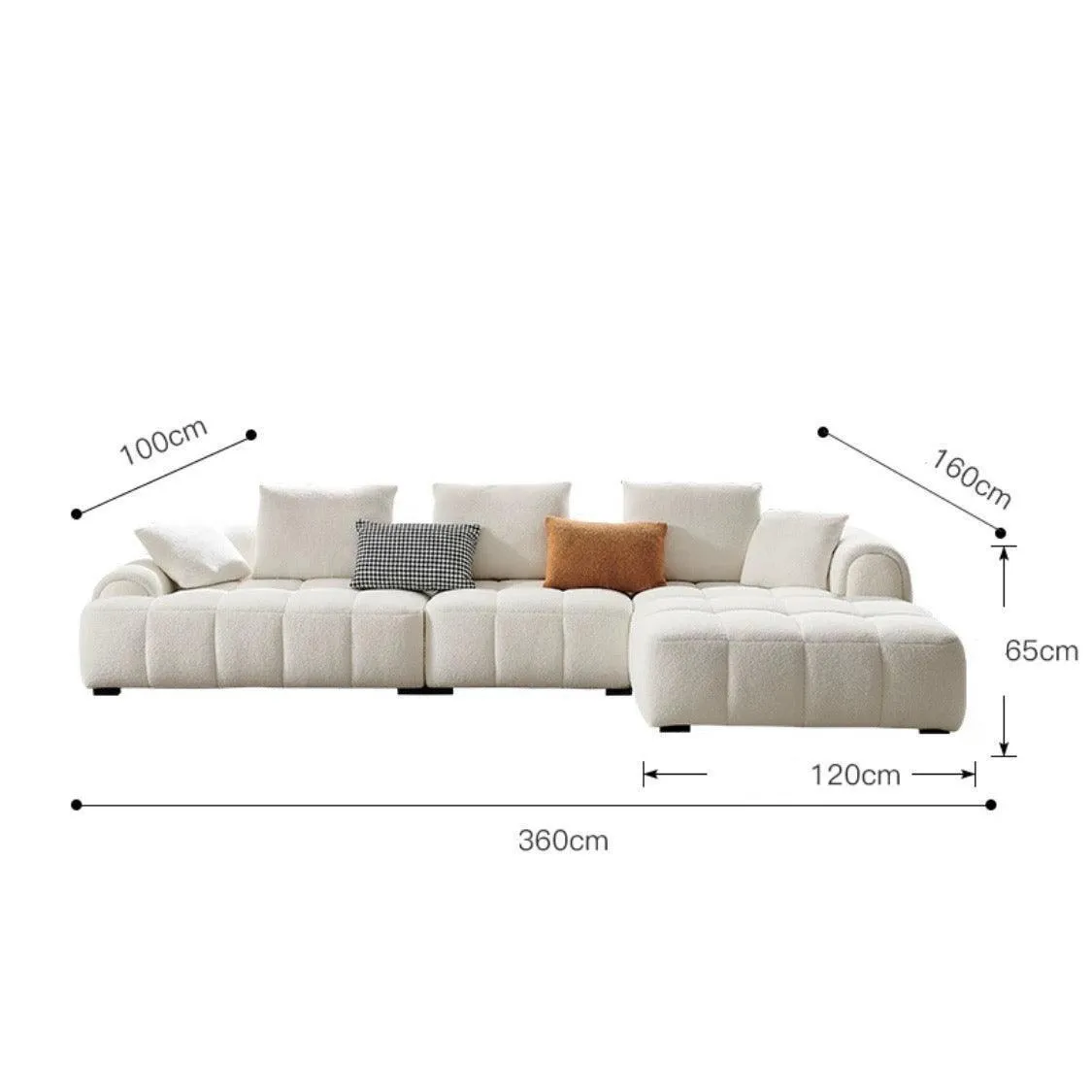 Camila Performance Boucle Sectional Sofa