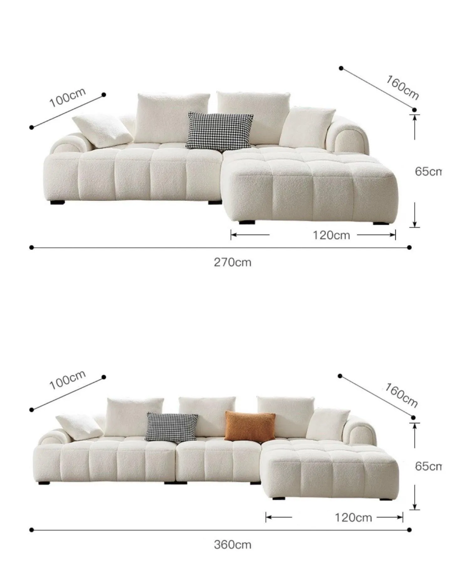Camila Performance Boucle Sectional Sofa
