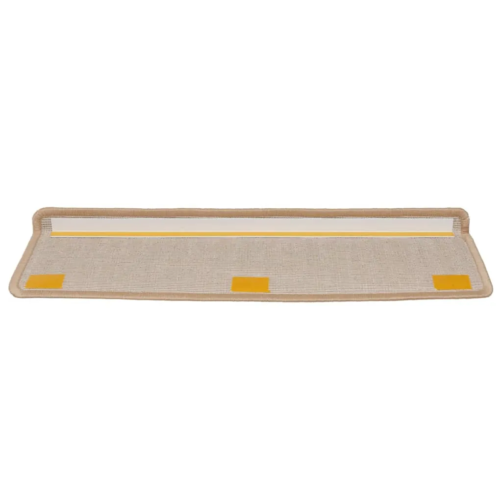 Carpet Stair Treads 15 pcs 65x21x4 cm Gold