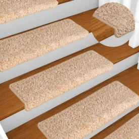 Carpet Stair Treads 15 pcs 65x21x4 cm Gold