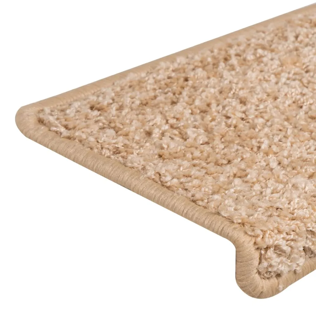 Carpet Stair Treads 15 pcs 65x21x4 cm Gold
