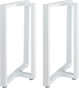 CARTVILLA Metal Table Legs 28”Height 17.7”Wide Heavy Duty Desk Legs DIY Furniture Legs for Dining Table,Coffee Table,Office Desk White (T-Shape) (only Legs)