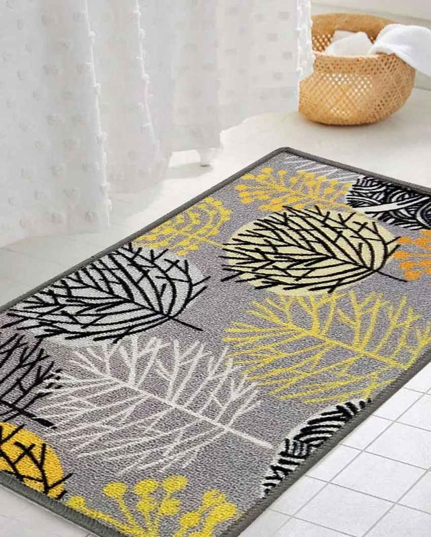 Circle Tree Floral Anti-Slip Multipurpose Door Mats | Set of 2 | 24 x 16 inches