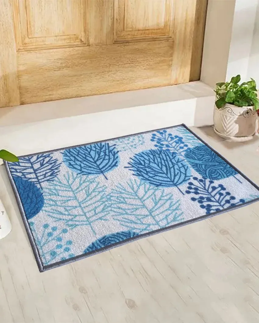 Circle Tree Floral Anti-Slip Multipurpose Door Mats | Set of 2 | 24 x 16 inches