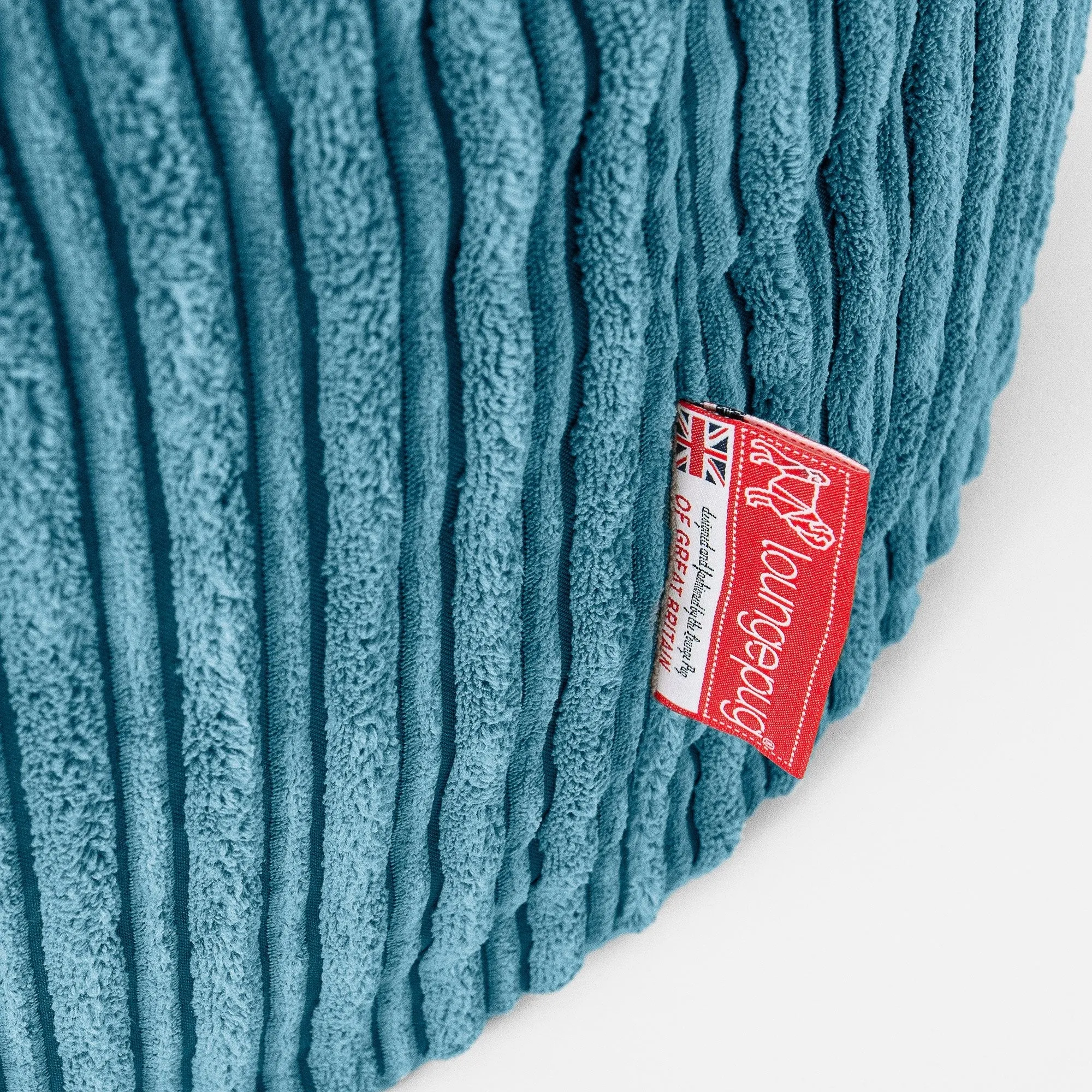 CloudSac 1010 XXL Giant Memory Foam Bean Bag Sofa - Cord Aegean Blue