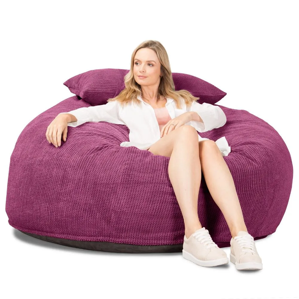 CloudSac 1010 XXL Giant Memory Foam Bean Bag Sofa - Pom Pom Pink