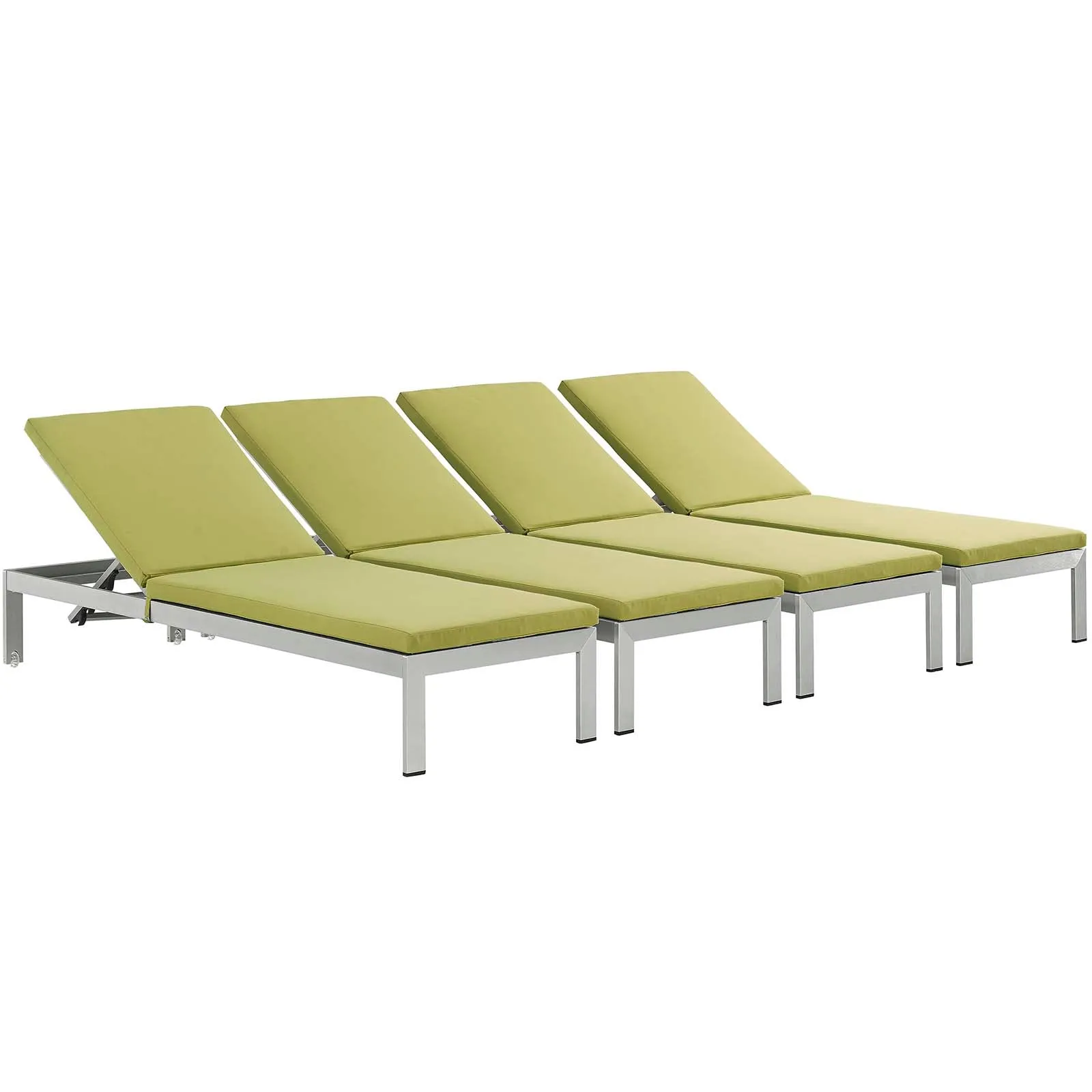Coast Chaise with Cushions Outdoor Patio Aluminum Set of 4