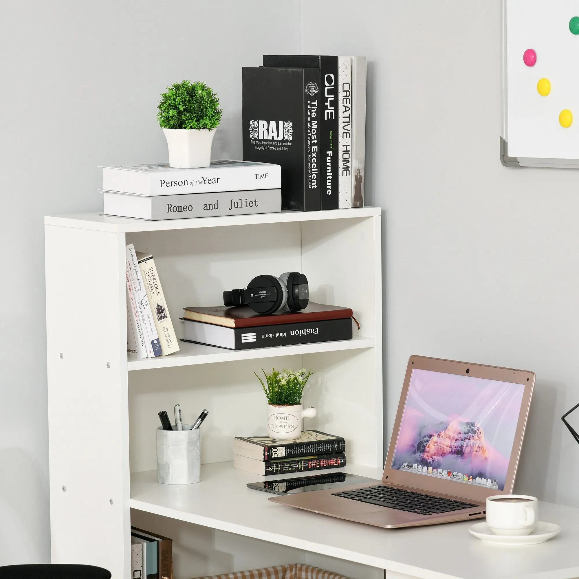 Computer Desk, 120Lx55Dx120H cm-White