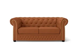 Cuneo 2 Seater Sofa Tan Brown Leather