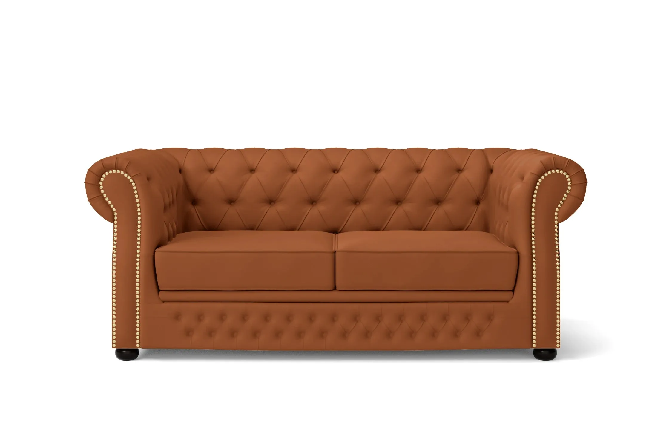 Cuneo 2 Seater Sofa Tan Brown Leather
