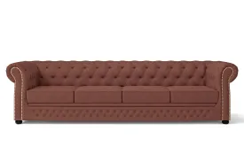 Cuneo 4 Seater Sofa Mauve Leather
