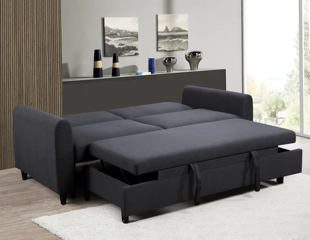 Dark Grey Fabric 3 Seater Sofa Bed- Model #50021
