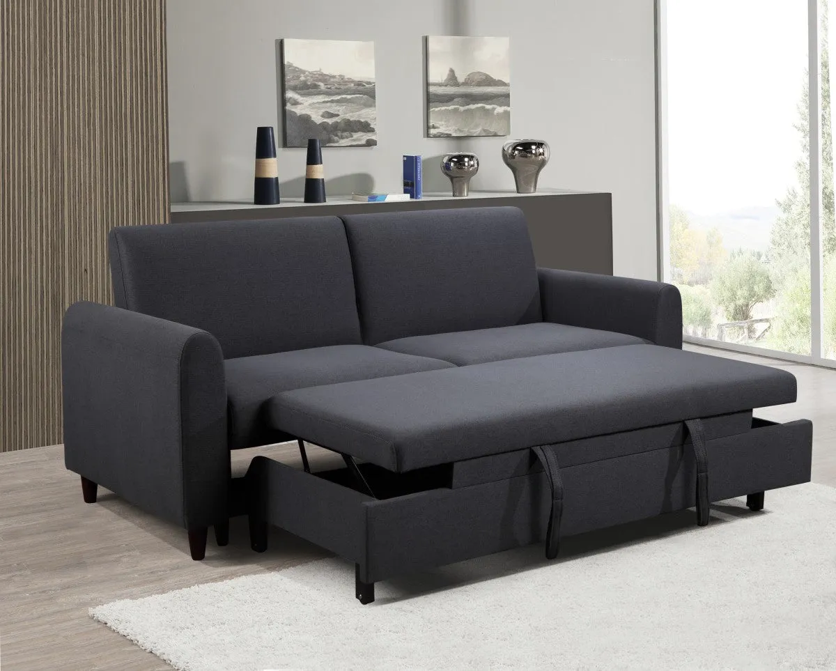 Dark Grey Fabric 3 Seater Sofa Bed- Model #50021