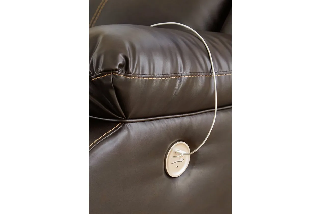 Denoron Chocolate Power Recliner