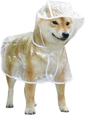 Dog Raincoats, Waterproof Clear Pet Raincoat, Portable Pet Raining Coat Breathable Lightweight Dog Rain Poncho for Outdoor Walking in Rainning Days