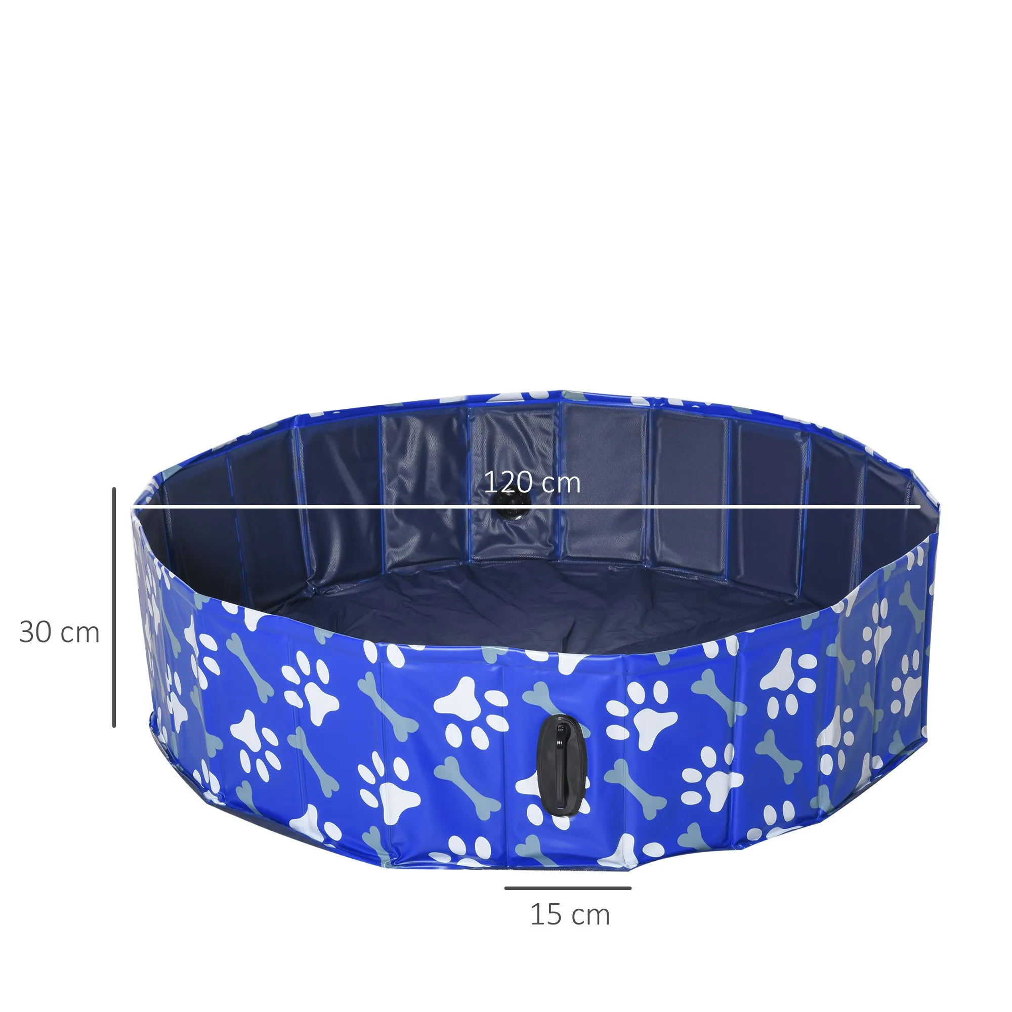 Dog Swimming Pool Foldable Pet Bathing Shower Tub Padding Pool 120cm M