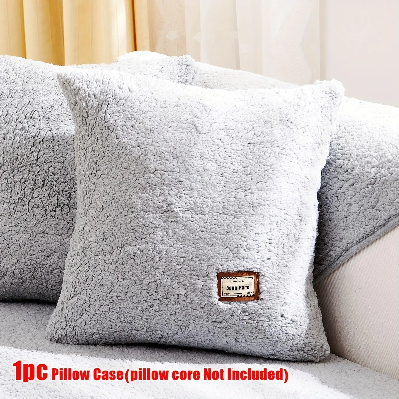 Durable 3 cushion couch cover | High-Quality Plush Sherpa Sofa Cover