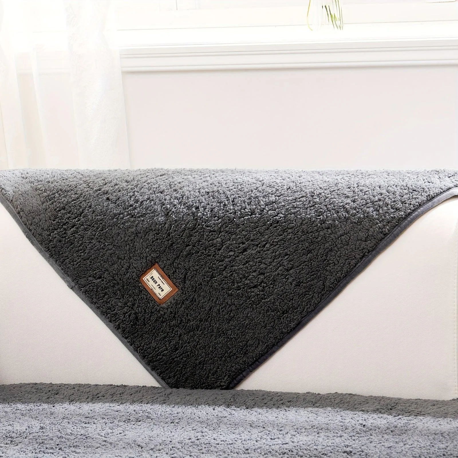 Durable 3 cushion couch cover | High-Quality Plush Sherpa Sofa Cover
