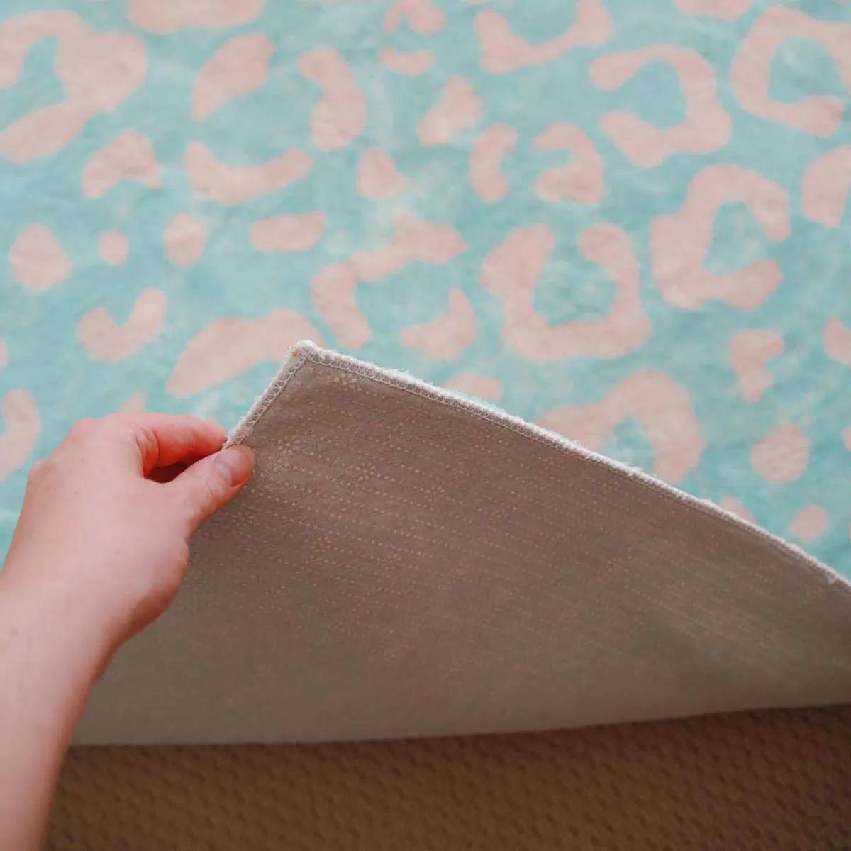 Esmeralda Leopard Print Washable Rug