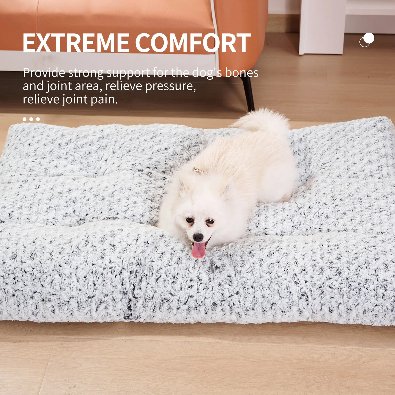 FluffNest: Soft & Fluffy Rose Velvet Dog Bed – Thick, Cozy, & Washable