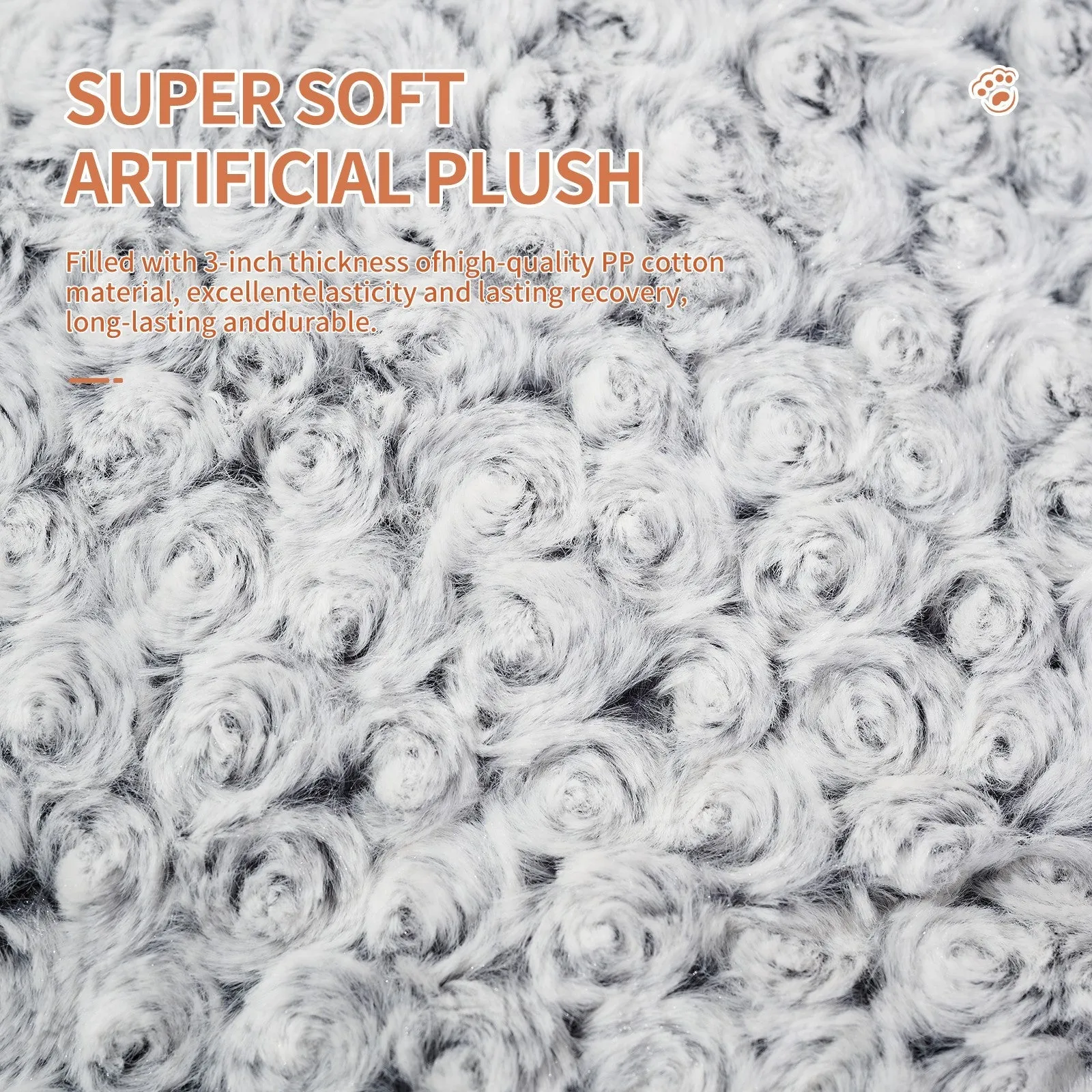 FluffNest: Soft & Fluffy Rose Velvet Dog Bed – Thick, Cozy, & Washable