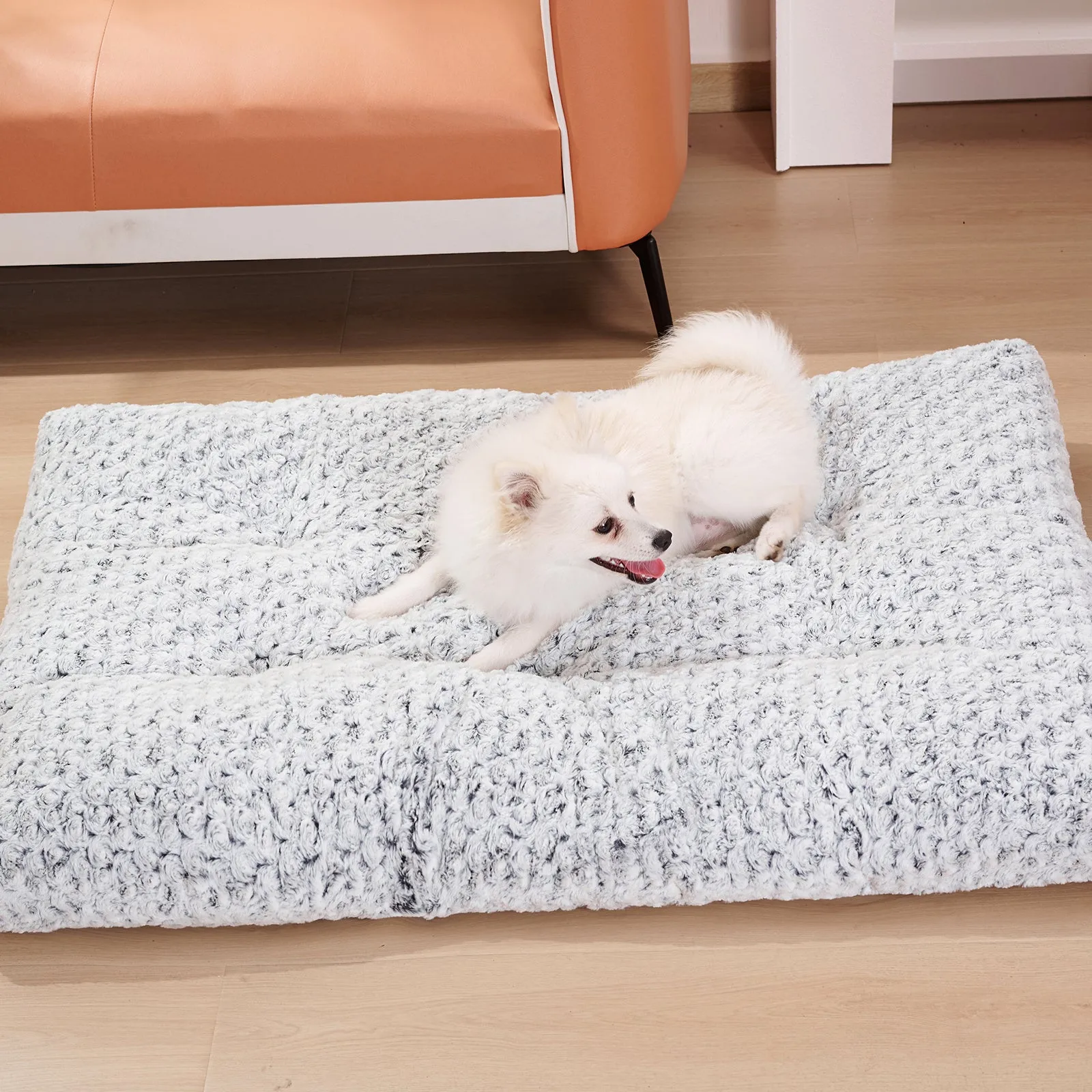 FluffNest: Soft & Fluffy Rose Velvet Dog Bed – Thick, Cozy, & Washable