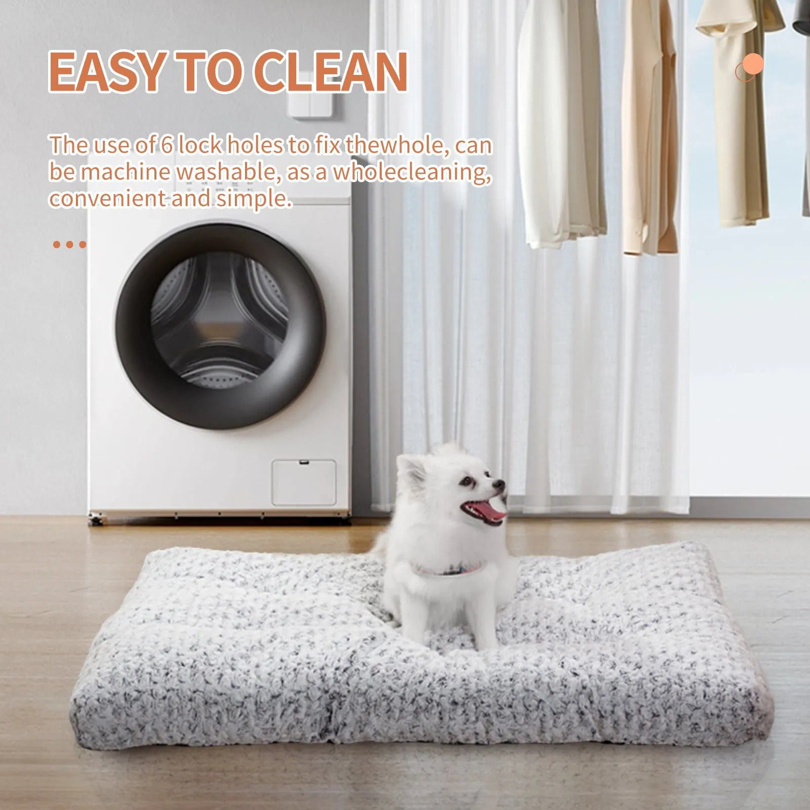 FluffNest: Soft & Fluffy Rose Velvet Dog Bed – Thick, Cozy, & Washable