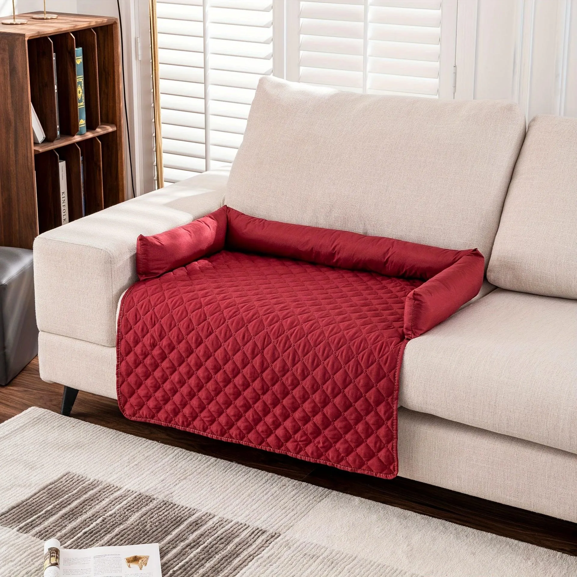 Fluffy Calming Dog Bed Sofa Cover - Pet Mat for Ultimate Comfort