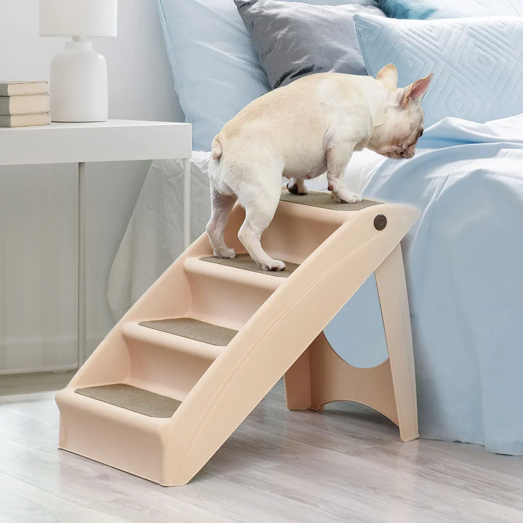 Foldable & Washable Pet Stairs Ramp - Nude