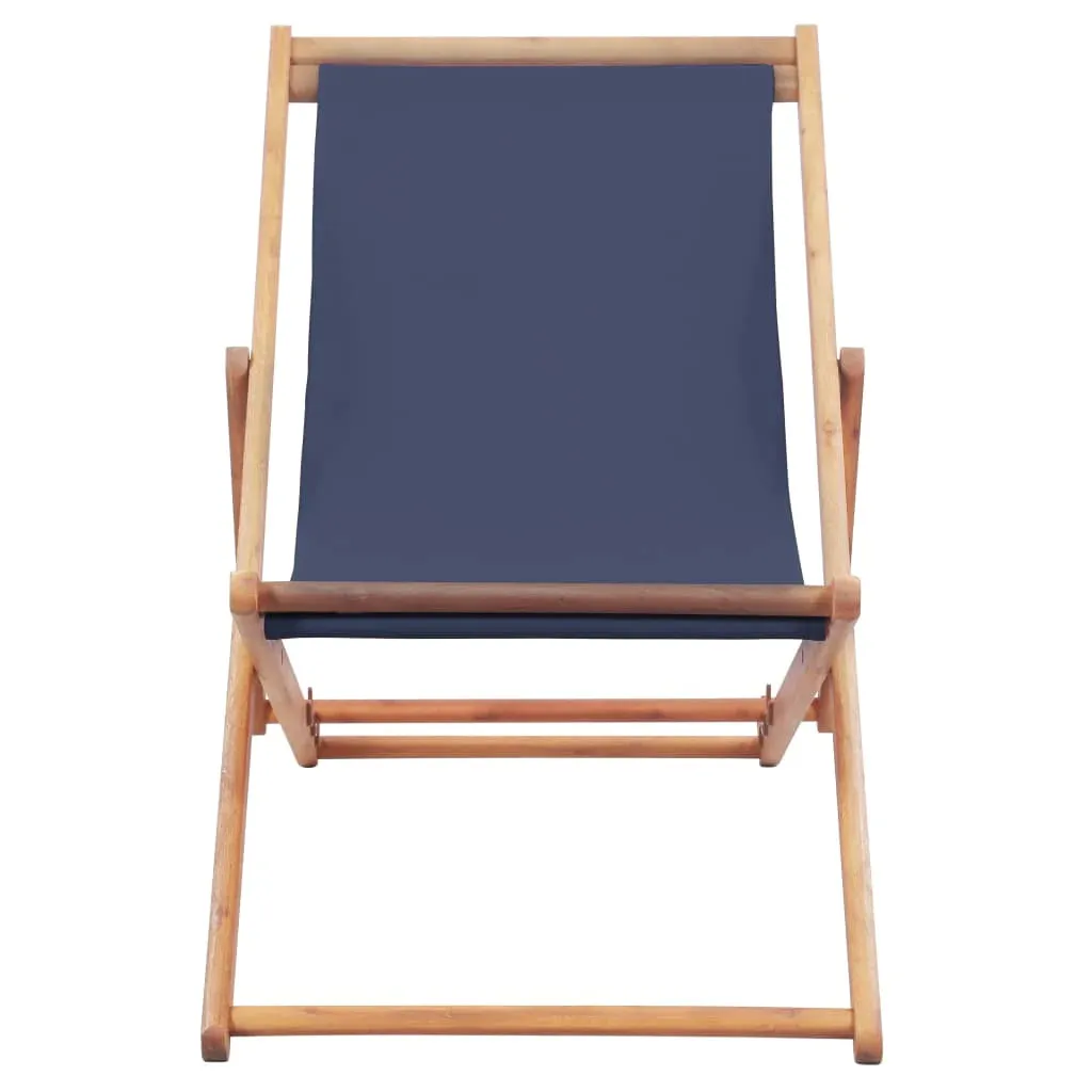 Folding Beach Chair Fabric And Wooden Lounger Seat Outdoor Multi Colors