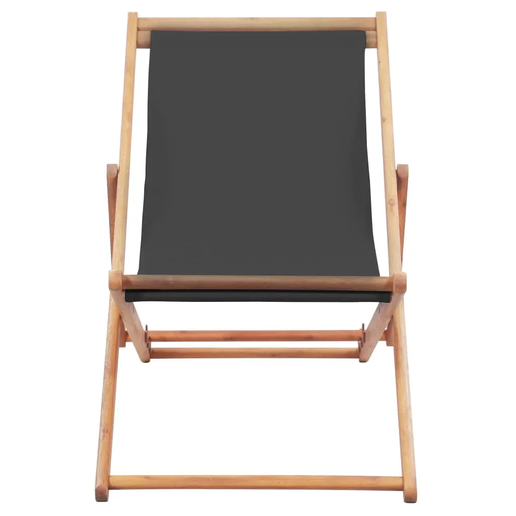 Folding Beach Chair Fabric And Wooden Lounger Seat Outdoor Multi Colors