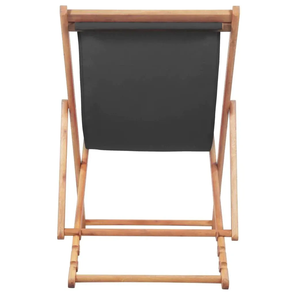 Folding Beach Chair Fabric And Wooden Lounger Seat Outdoor Multi Colors