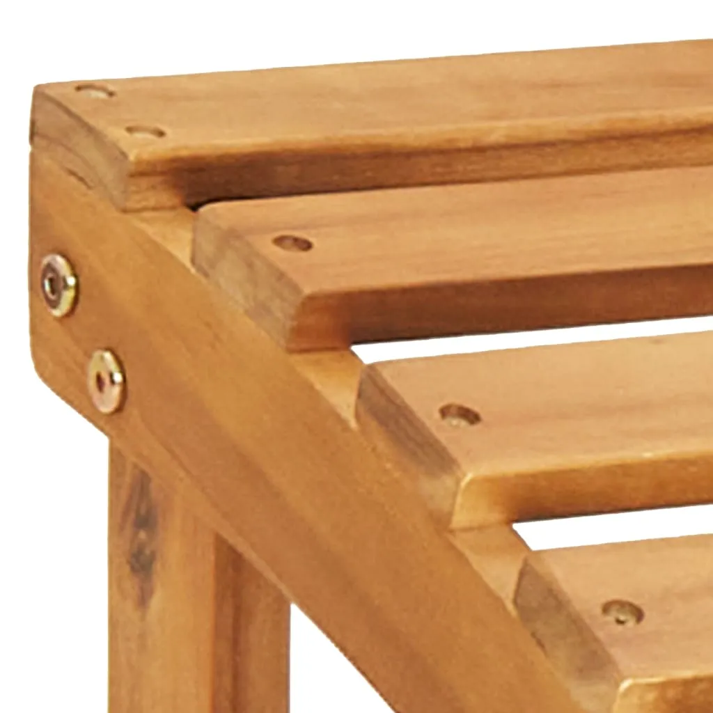 Garden Adirondack Chair with Footrest Solid Acacia Wood