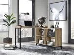 Gerdanet Light Brown/Black Home Office L-Desk