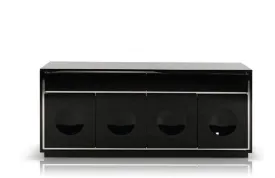 Grand Modern Black Lacquer Buffet